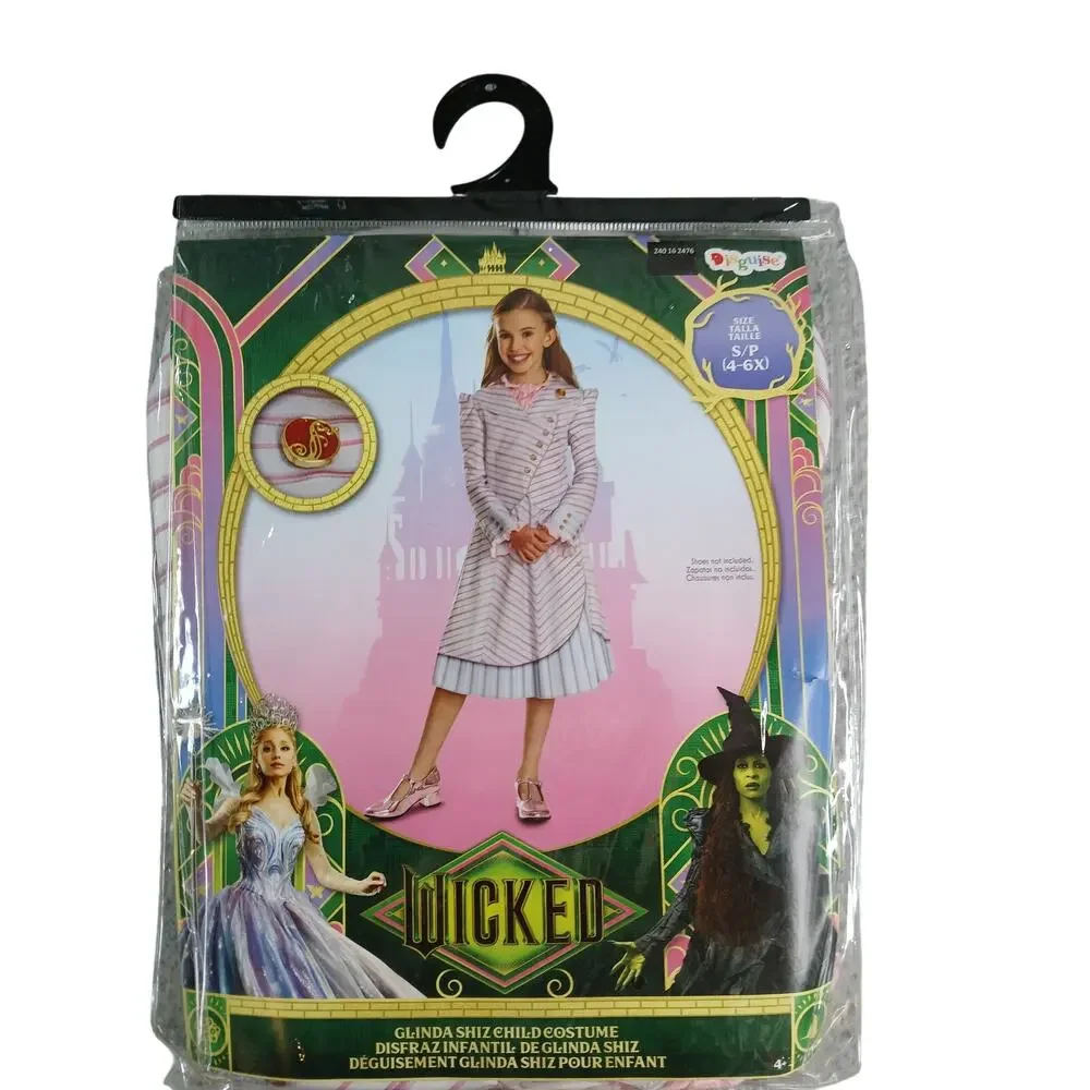 Wicked Glinda Shiz University Uniform Costume Girls Small (4-6X) Pink NWT